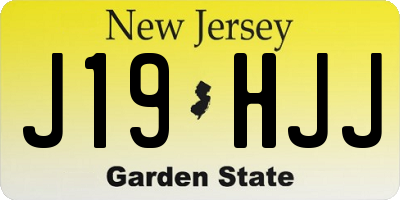 NJ license plate J19HJJ