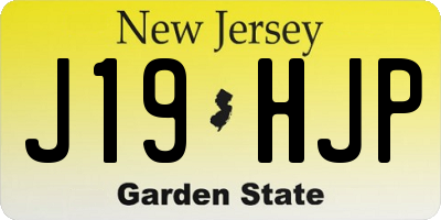 NJ license plate J19HJP