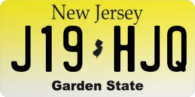 NJ license plate J19HJQ