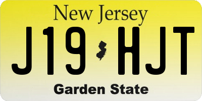 NJ license plate J19HJT