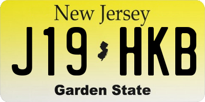 NJ license plate J19HKB