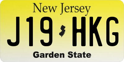 NJ license plate J19HKG