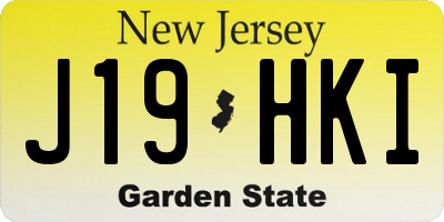 NJ license plate J19HKI
