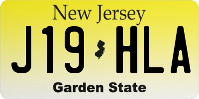 NJ license plate J19HLA