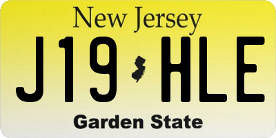 NJ license plate J19HLE