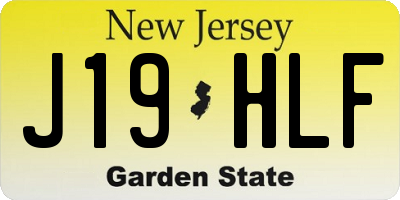 NJ license plate J19HLF
