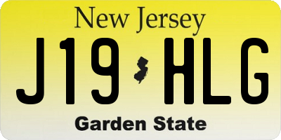 NJ license plate J19HLG