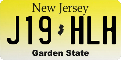 NJ license plate J19HLH
