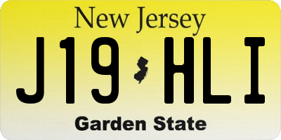 NJ license plate J19HLI
