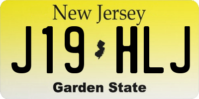 NJ license plate J19HLJ