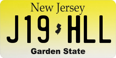 NJ license plate J19HLL