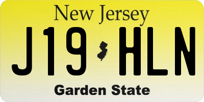 NJ license plate J19HLN