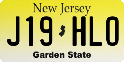 NJ license plate J19HLO