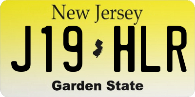 NJ license plate J19HLR