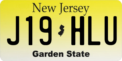 NJ license plate J19HLU