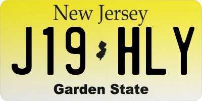 NJ license plate J19HLY