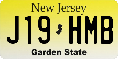 NJ license plate J19HMB