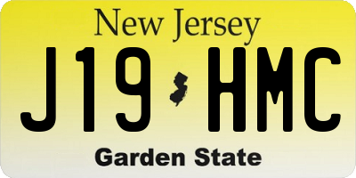 NJ license plate J19HMC