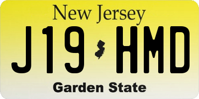 NJ license plate J19HMD