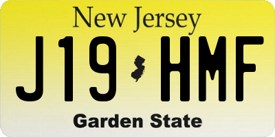NJ license plate J19HMF