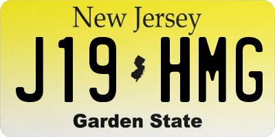 NJ license plate J19HMG