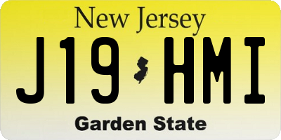 NJ license plate J19HMI