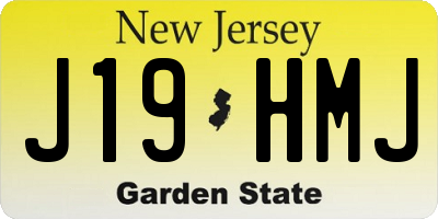 NJ license plate J19HMJ