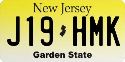 NJ license plate J19HMK