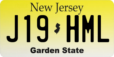 NJ license plate J19HML