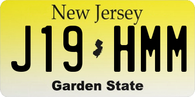 NJ license plate J19HMM