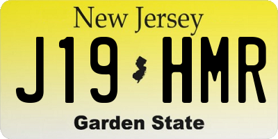 NJ license plate J19HMR
