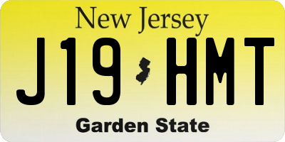 NJ license plate J19HMT