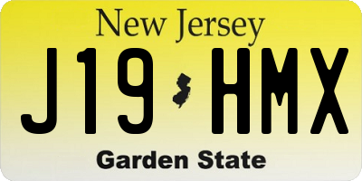NJ license plate J19HMX