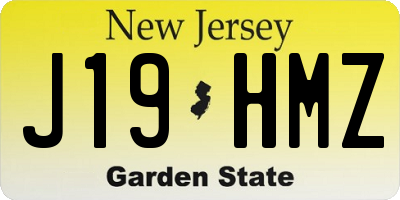 NJ license plate J19HMZ
