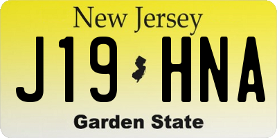 NJ license plate J19HNA