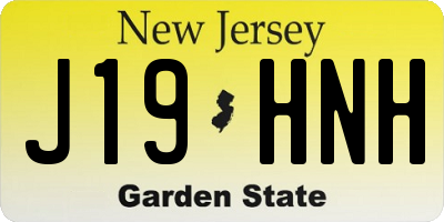 NJ license plate J19HNH
