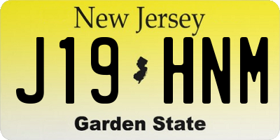 NJ license plate J19HNM