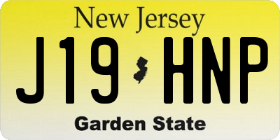 NJ license plate J19HNP