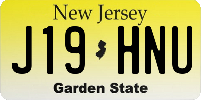 NJ license plate J19HNU
