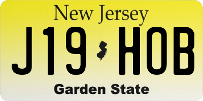 NJ license plate J19HOB