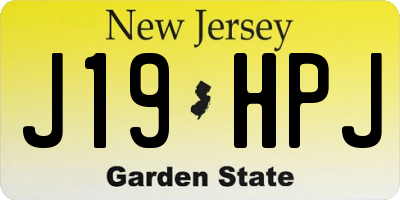 NJ license plate J19HPJ