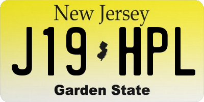 NJ license plate J19HPL