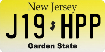 NJ license plate J19HPP