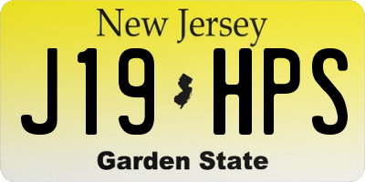 NJ license plate J19HPS