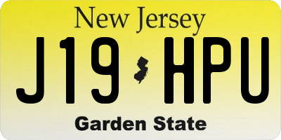 NJ license plate J19HPU