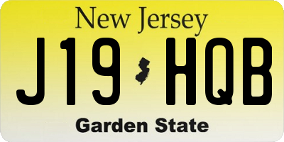 NJ license plate J19HQB