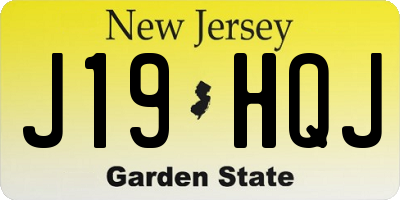 NJ license plate J19HQJ