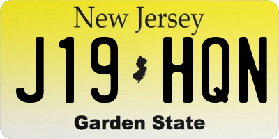 NJ license plate J19HQN