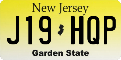 NJ license plate J19HQP