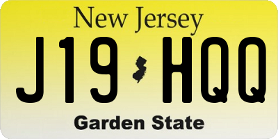 NJ license plate J19HQQ